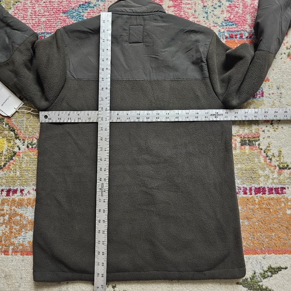 Vuori Morrow Sherpa Jacket Men Small Dark Oregano Green Long Sleeve Full Zip - Picture 14 of 15